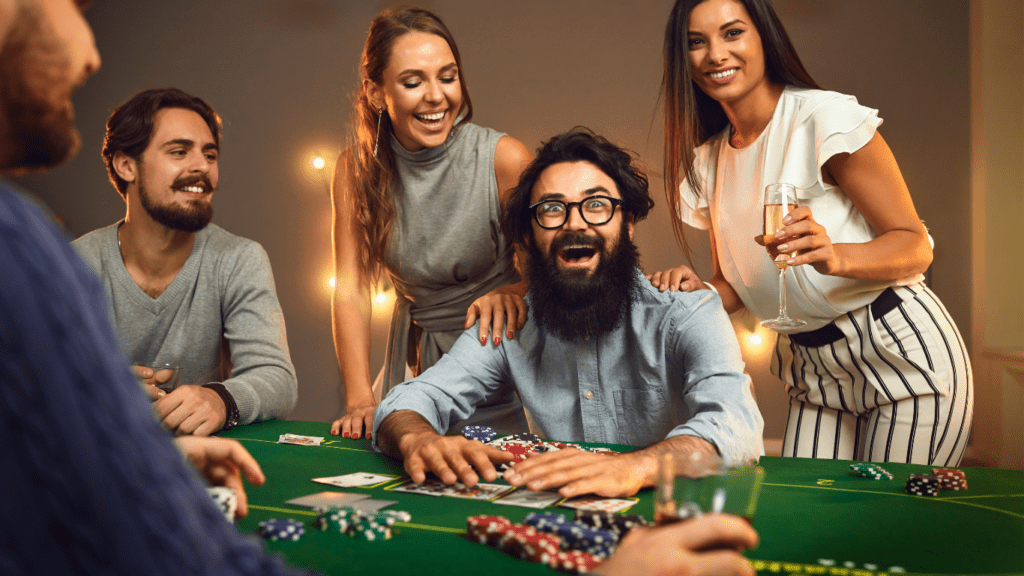 Gamblers playing poker