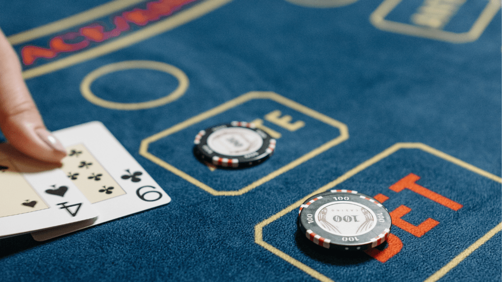 placing bet in casino table