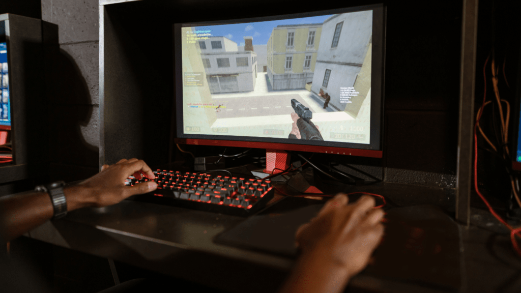 Playing  Counter-Strike